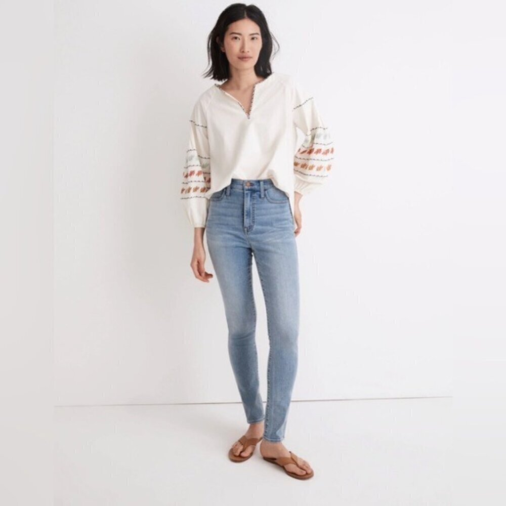Madewell 11" High-Rise Roadtripper Supersoft Jeans in Hampstead Wash Size 25